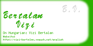 bertalan vizi business card